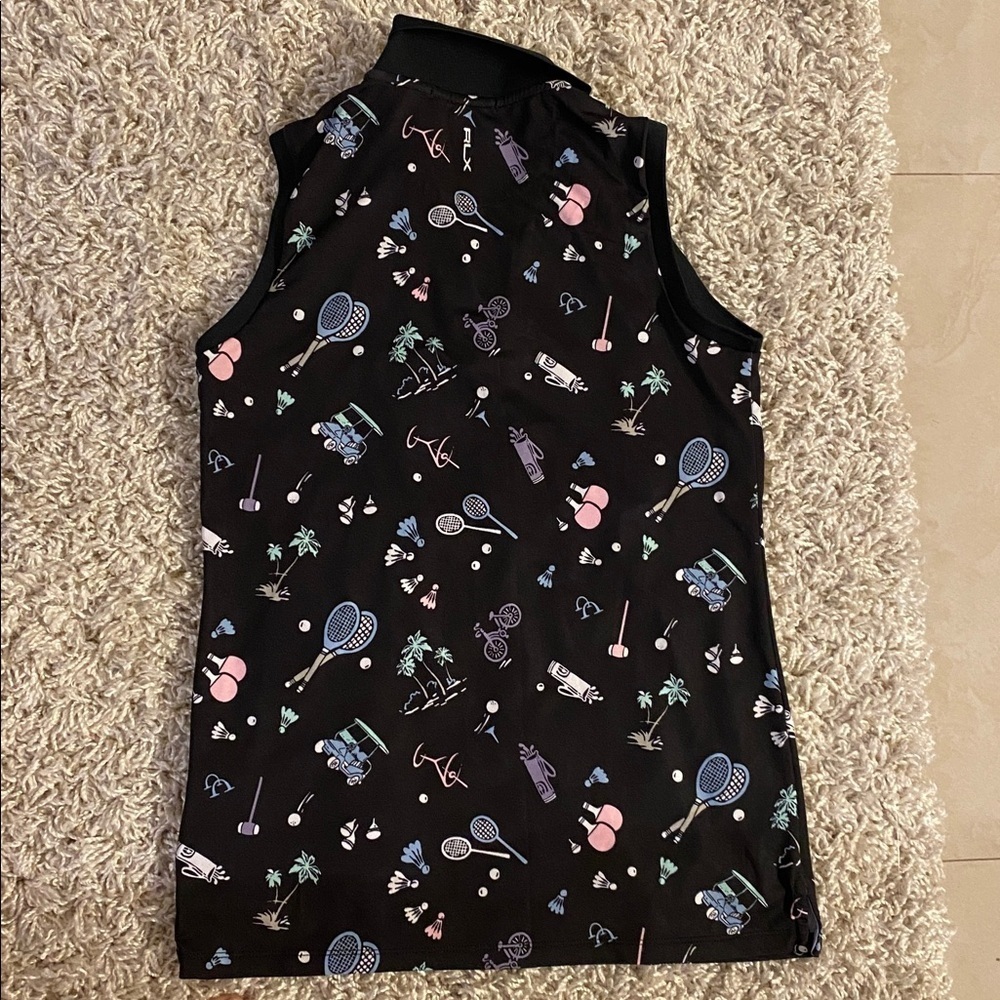 Ralph Lauren Black Polo with Tennis Print size XS - Picture 3 of 3